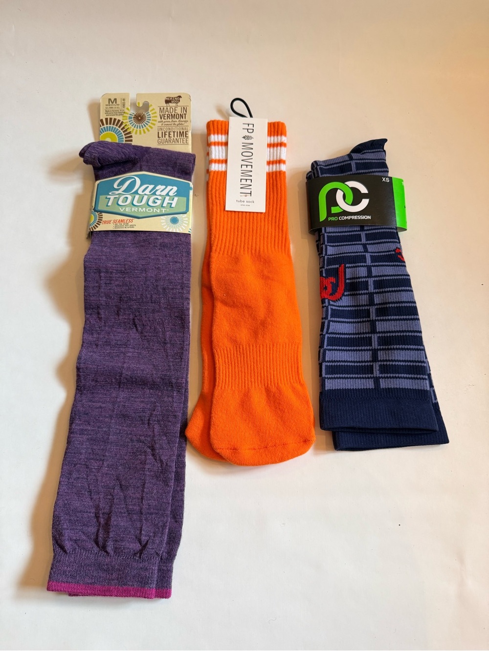 NWT FP Movement Darn Tough PRO Compression Athletic Sock Bundle